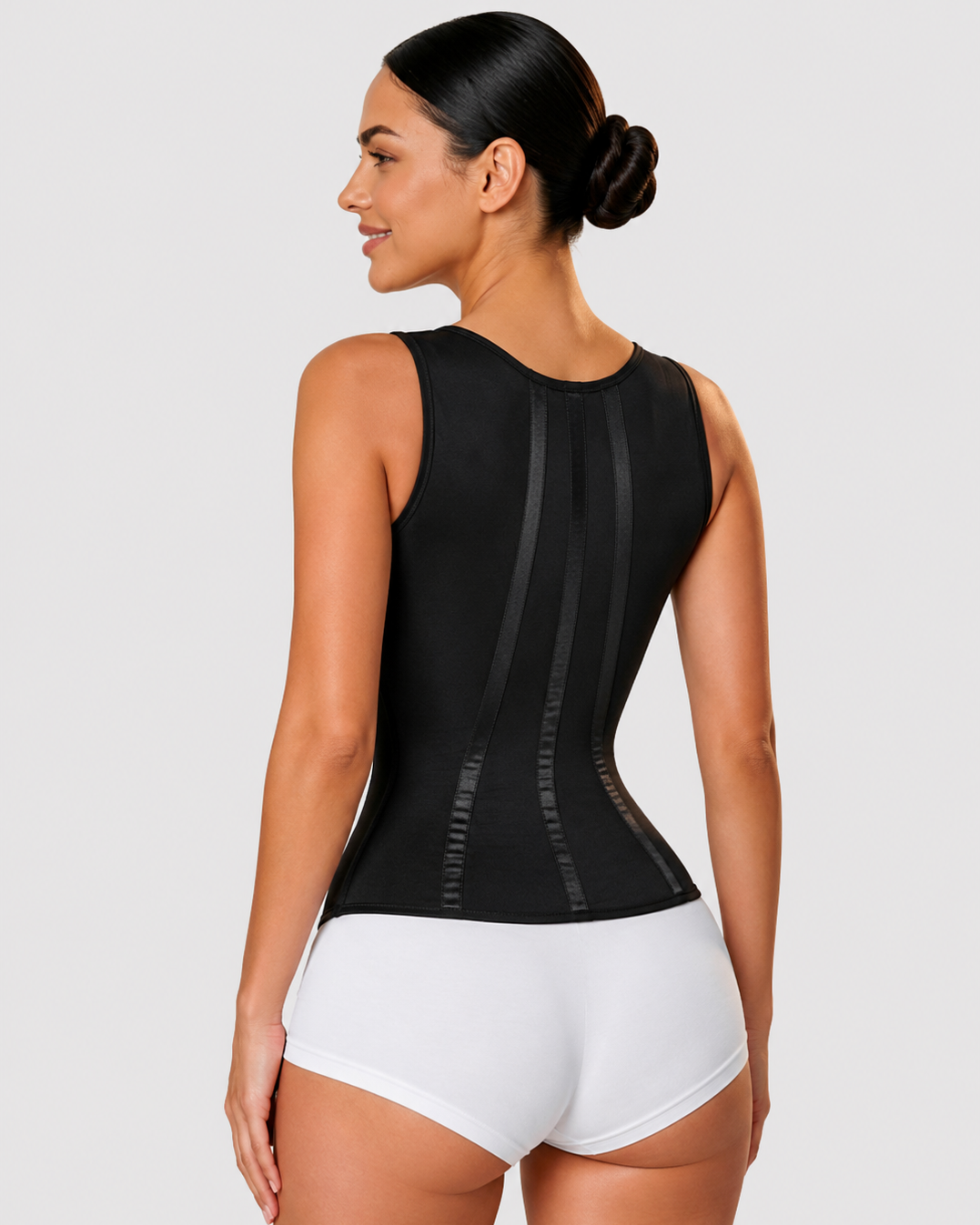 Double Compression Waist Trainer Corset with Hook-and-Eye & Zipper Closure