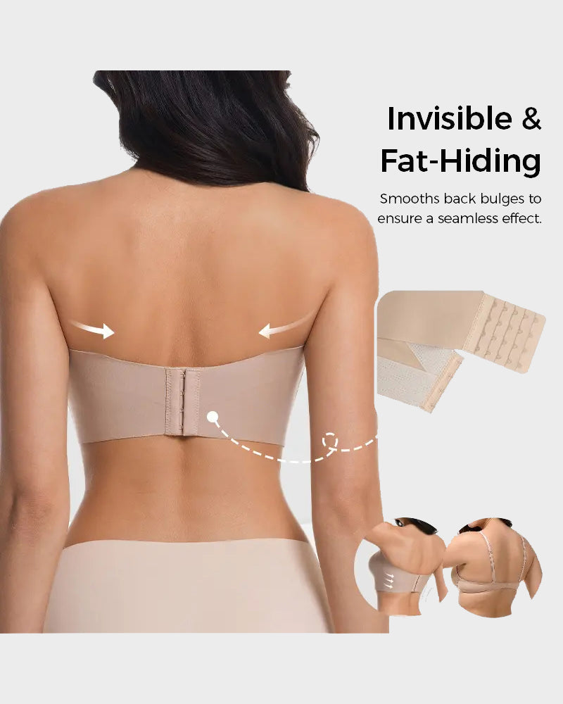 Strapless Non-slip Wireless Bra Padded Push Up Bra