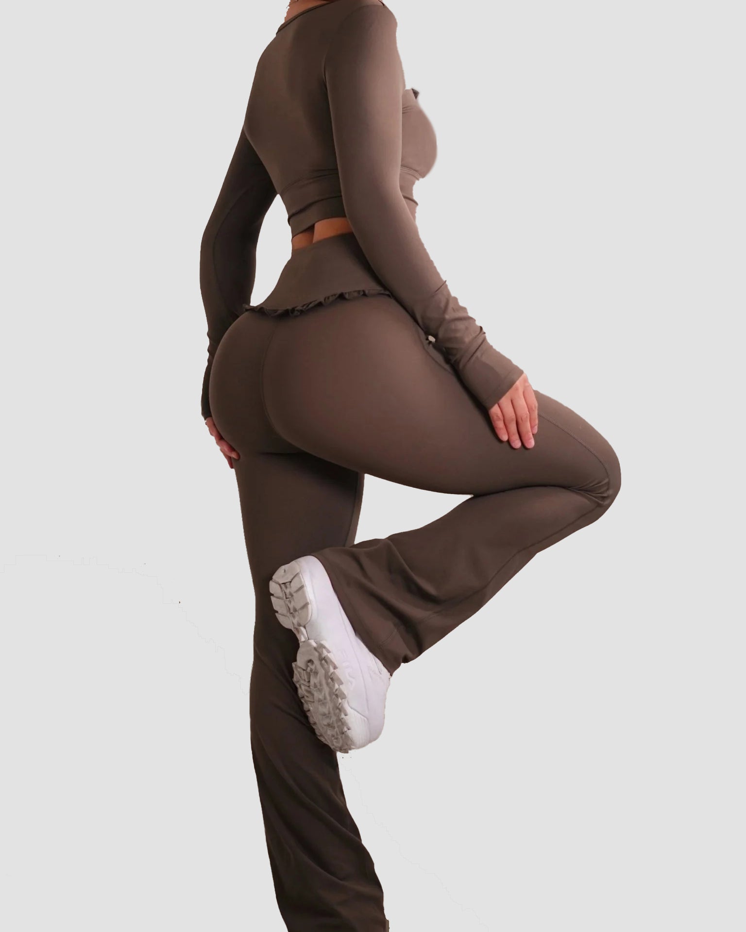 Ballet Ruffled Flare Leggings  - By Qivii