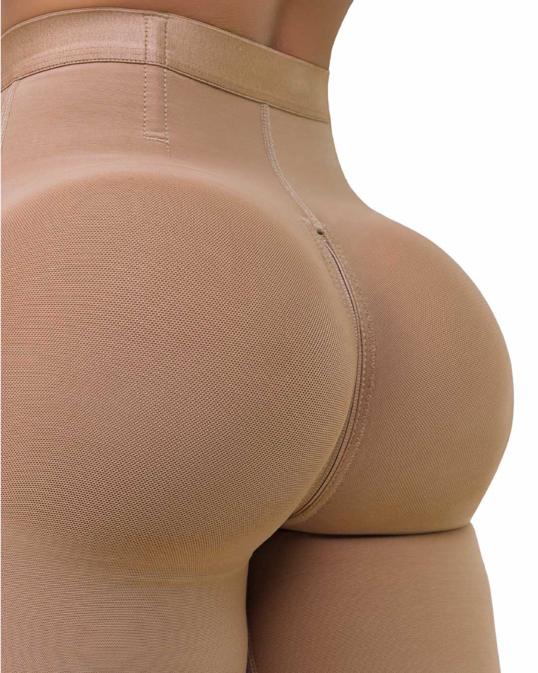 High Waist Zip Tummy Control Butt Lifting Shapewear Capri Pants