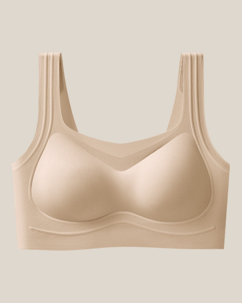 Thin Soft Support Push Up Anti Sagging Vest Bra  - By Qivii