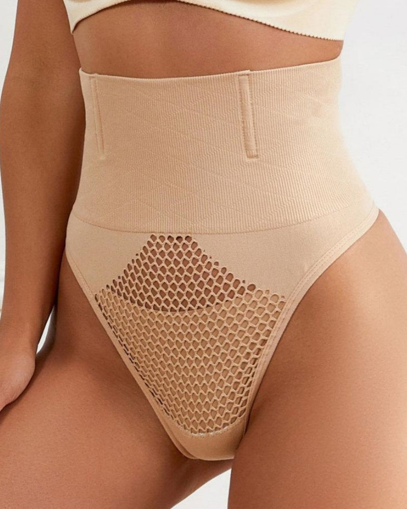 Hollow Thin High Waist Shapewear Tummy Shaping Thong