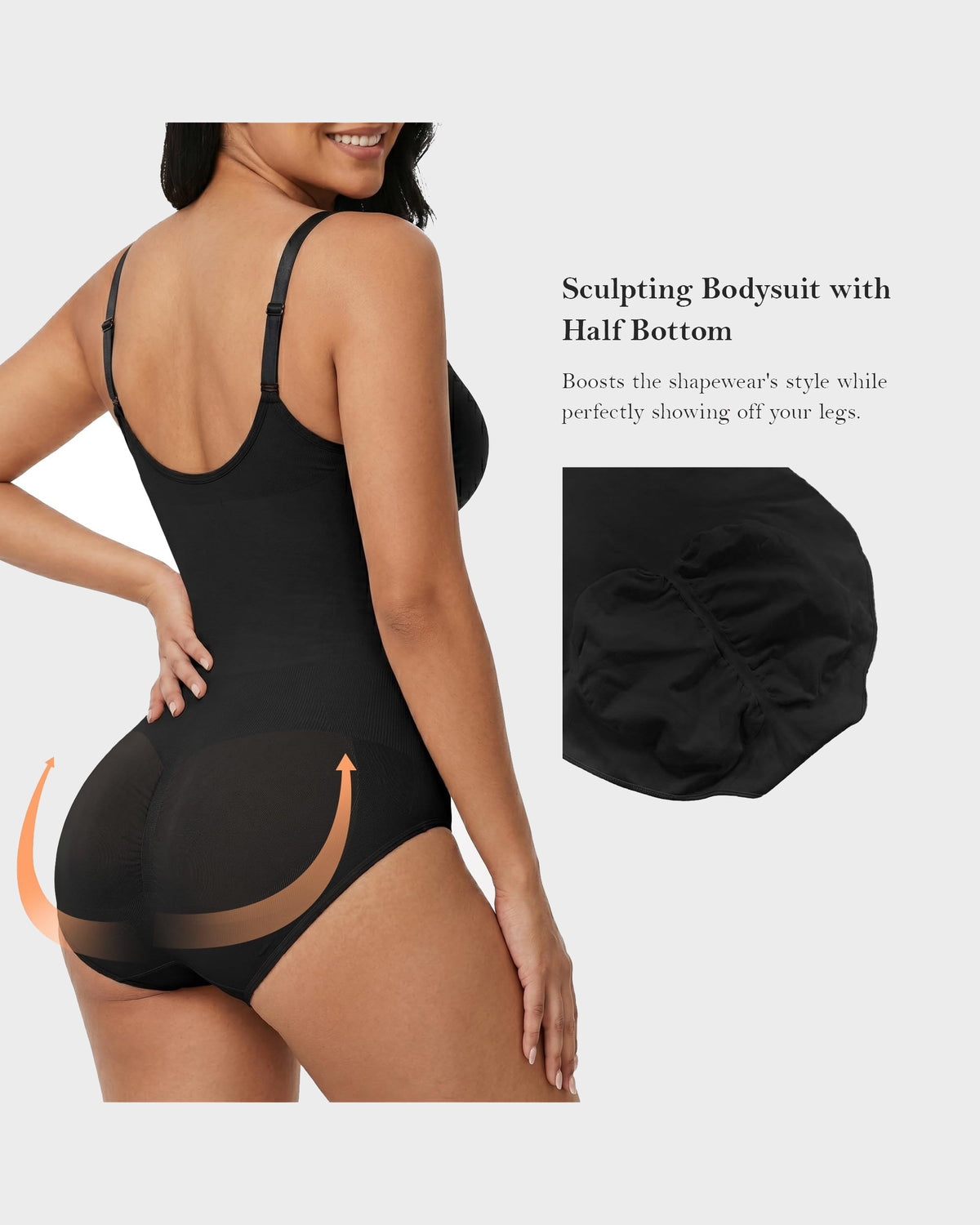 Seamless Tummy Control Shapewear Zipper Bodysuit