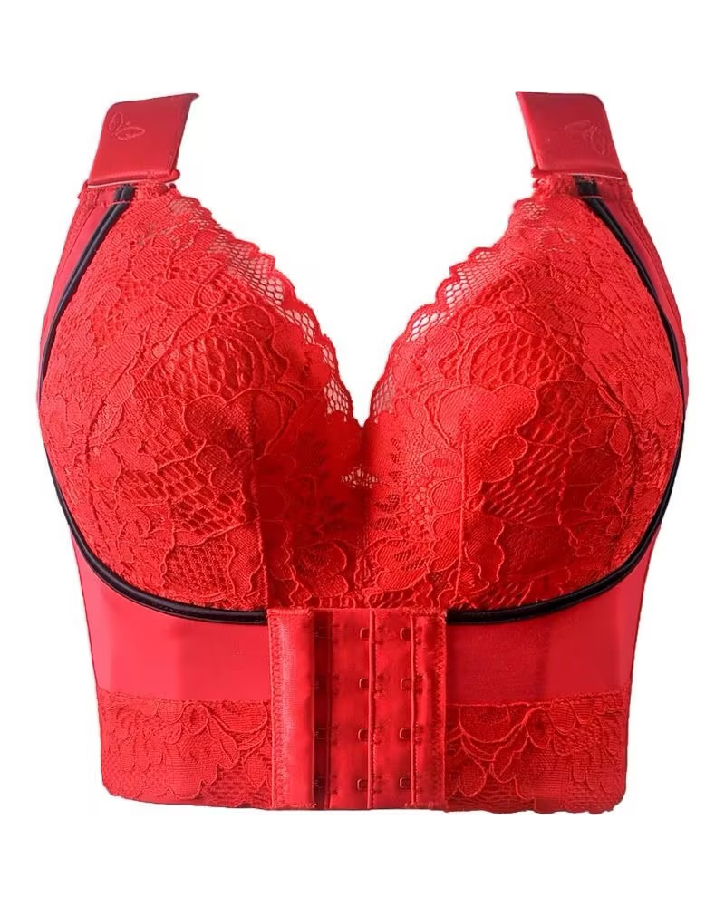 Women's Large Size Front Clasp Push Up Shaping Bra  - By Qivii