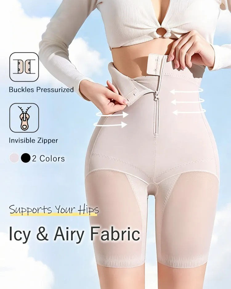 High Waist Double-layered Tummy Control Shapewear Shorts