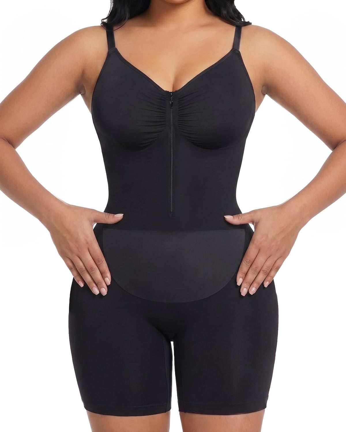 Seamless Sculpt Mid-Thigh Zipper Bodysuit