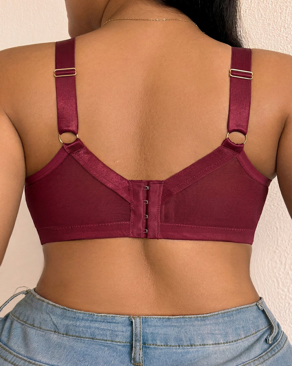 Mesh Adjustable Strap Plus Size Support Shapewear Bra