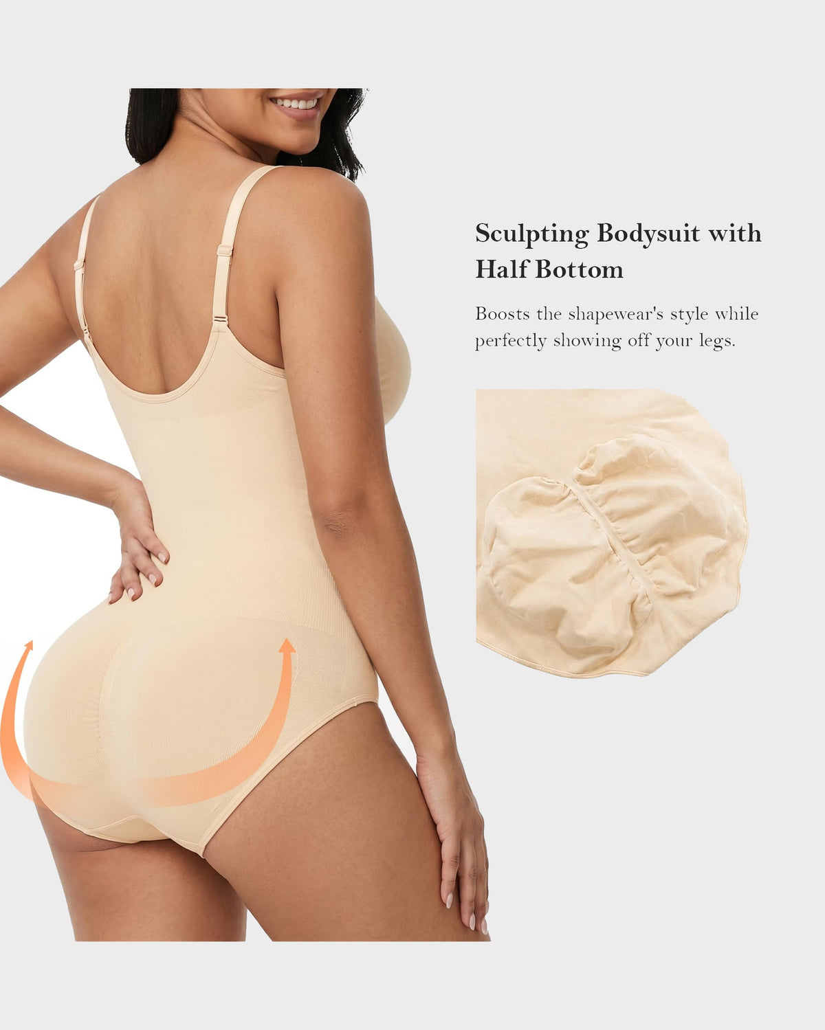 Seamless Tummy Control Shapewear Zipper Bodysuit
