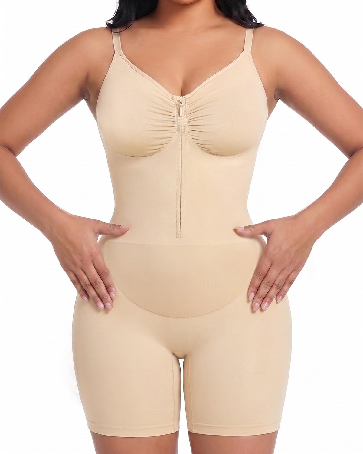 Seamless Sculpt Mid-Thigh Zipper Bodysuit