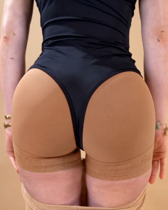 Low Waist Seamless Sheer Mesh Butt Lift Shaping Shorts  - By Qivii