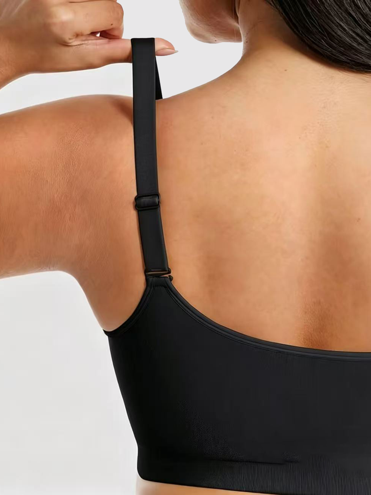 Front Zip Adjustable Strap Shaping Bra Wire Free Support Underwear