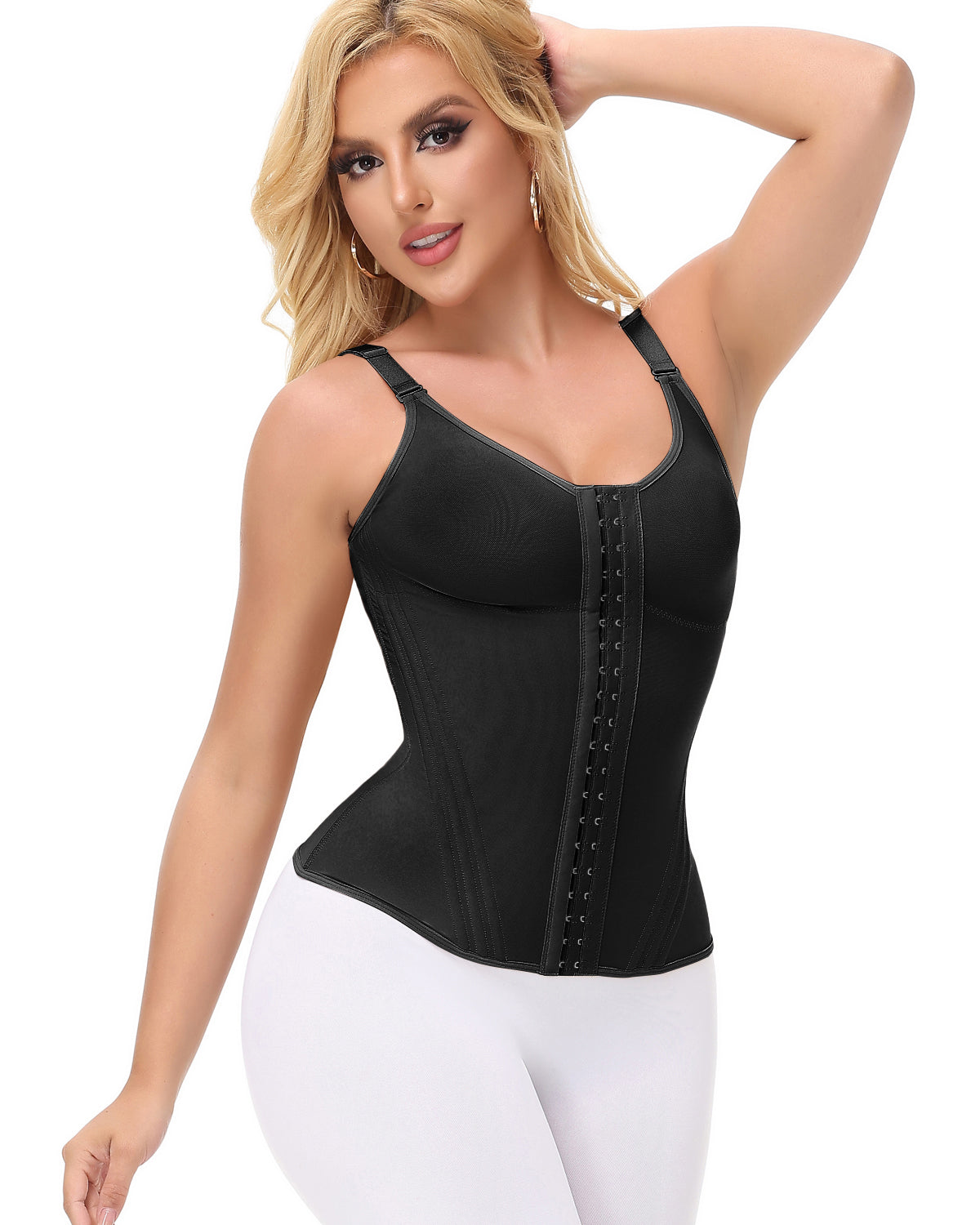 Shapshe® Fajas Colombianas Mesh Waist Trainer Vest With Nippel Covers