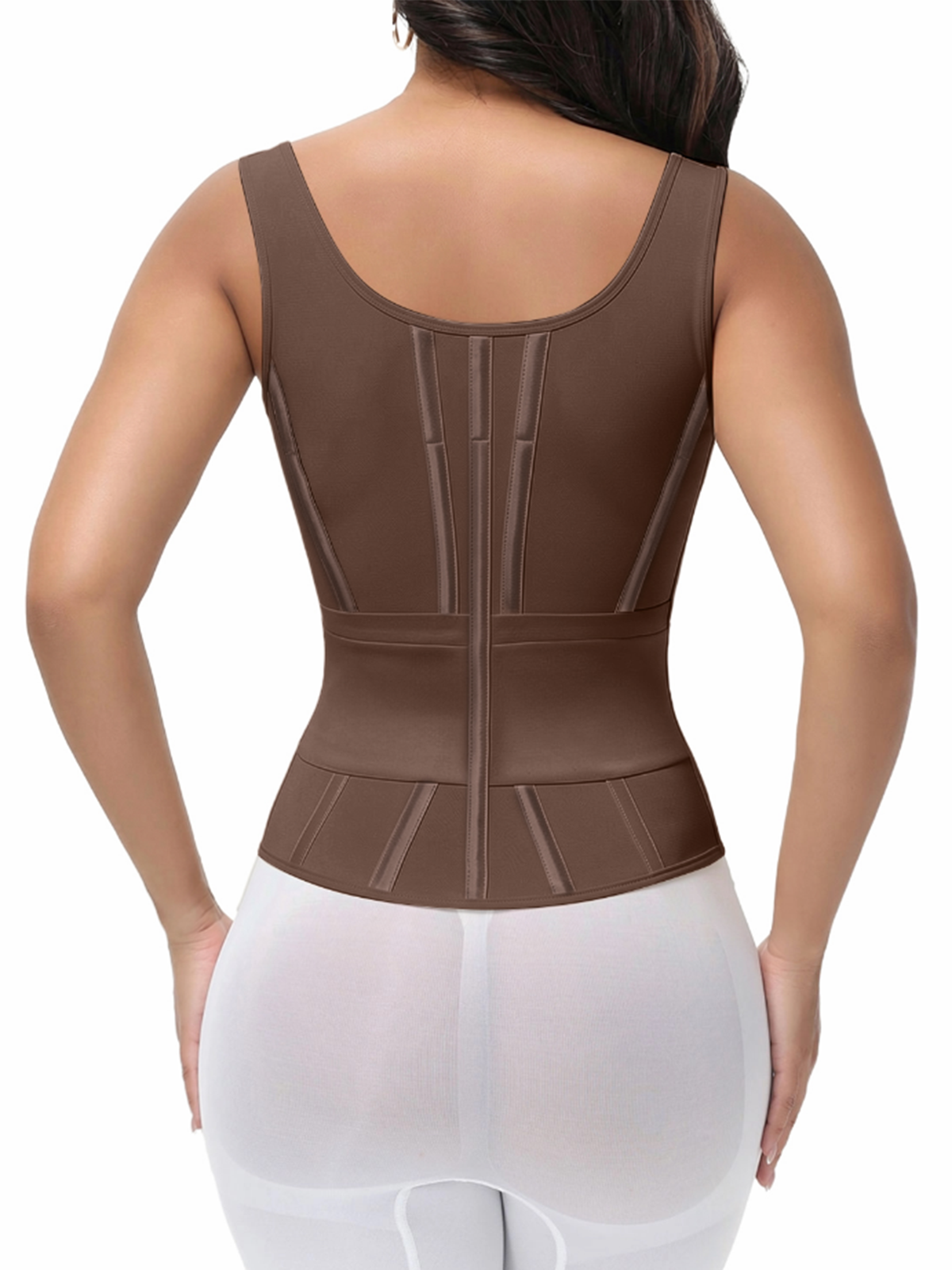 Adjustable Strap High Compression Zipper Bustier Shaper Vest