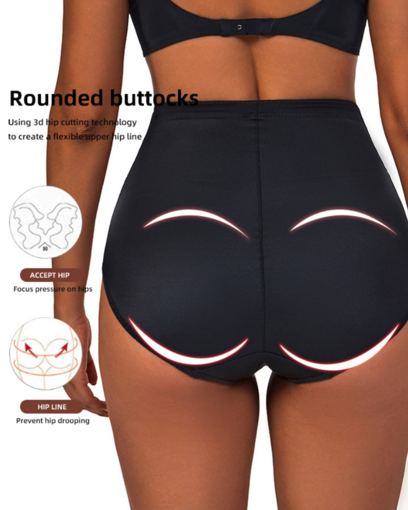 High Waist Elastic Hip Lifting Body Shaping Panties  - By Qivii