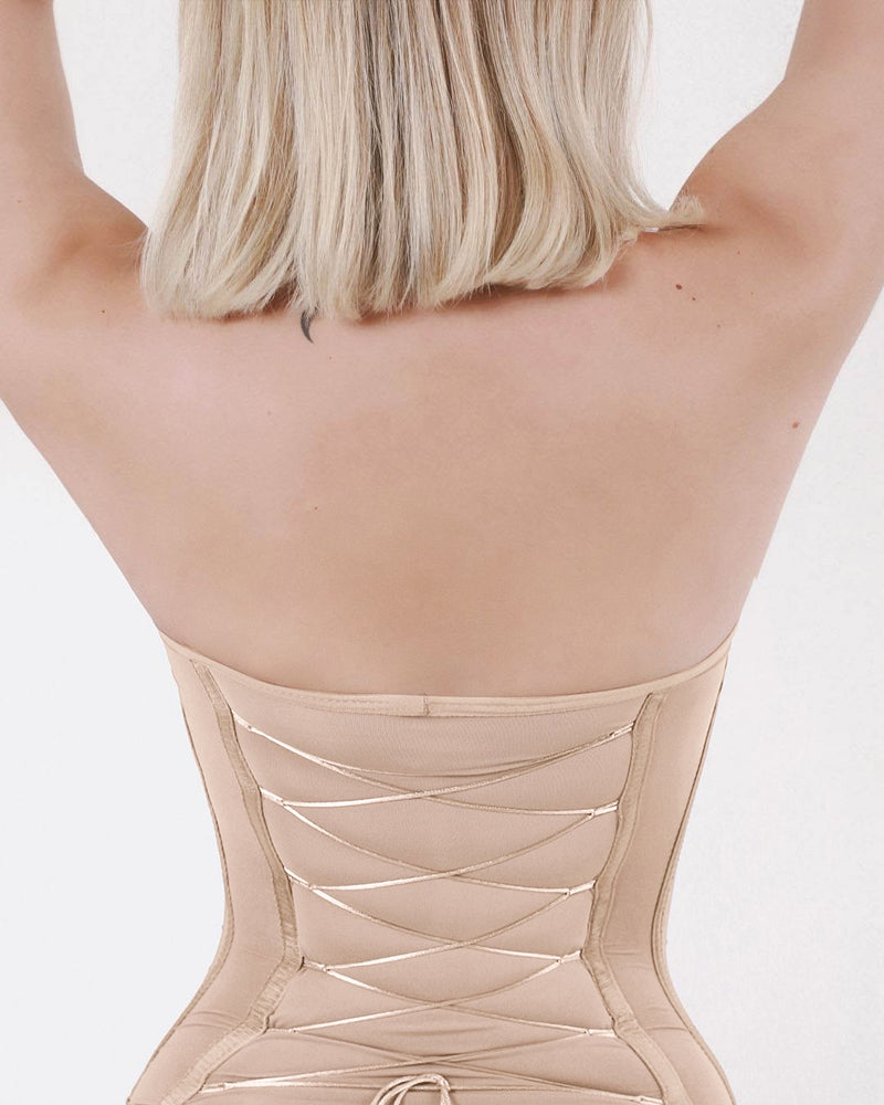 Shapshe® Sexy Back Lace-up Thong Seamless Skinny Bodysuit  - By Qivii