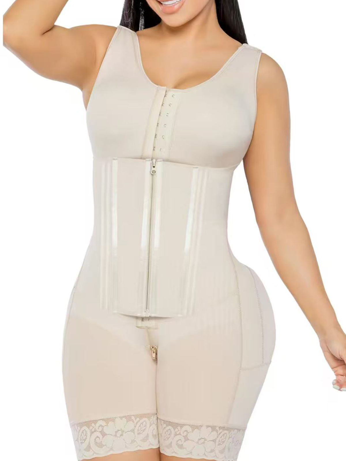 Fajas Colombianas Mesh Panel Waist Trainer Body Shaper  - By Qivii