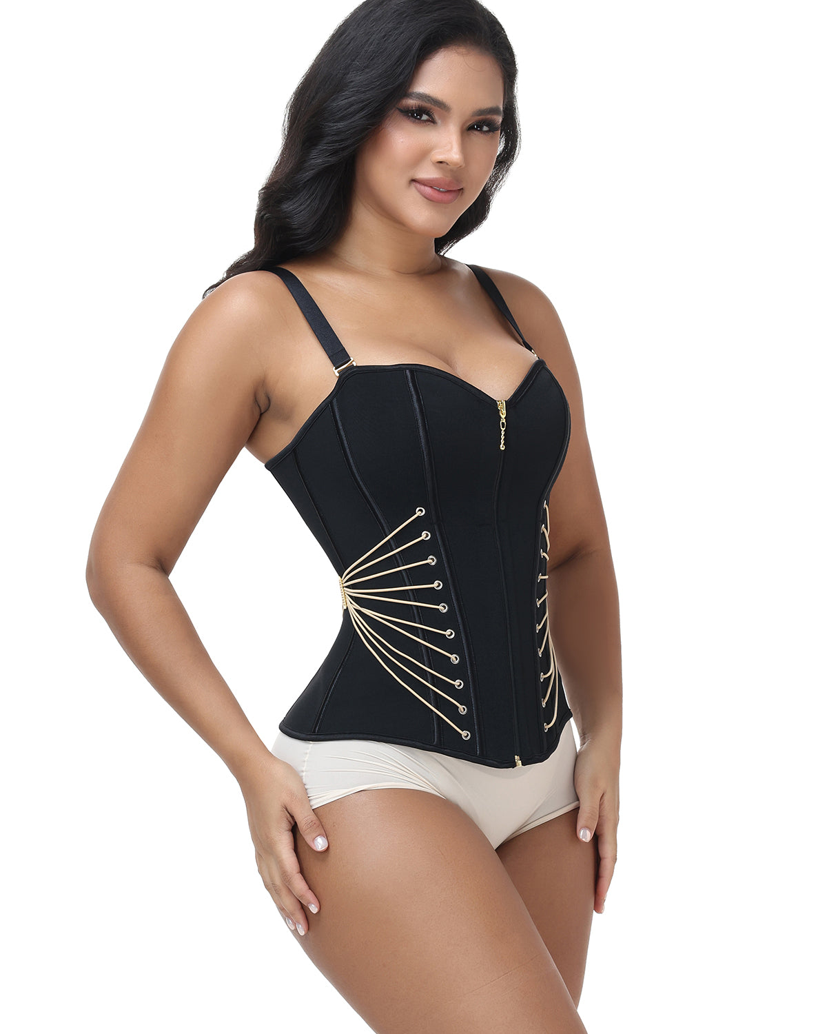 Shapshe® Sweetheart Neck Adjustable Strap Corset Vest Lace Up Boned Waist Trainer