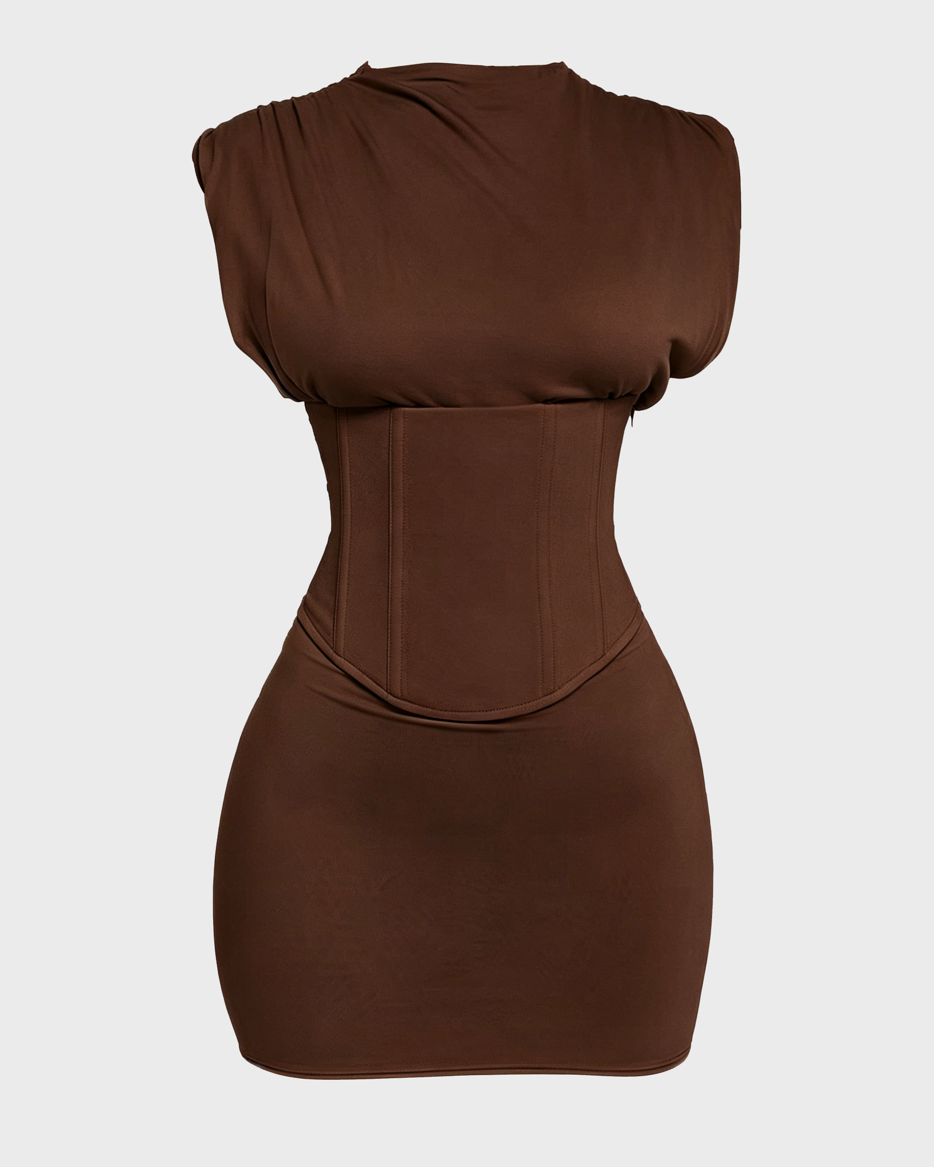 Hourglass Corset Tummy Control Sleeveless Dress Set  - By Qivii