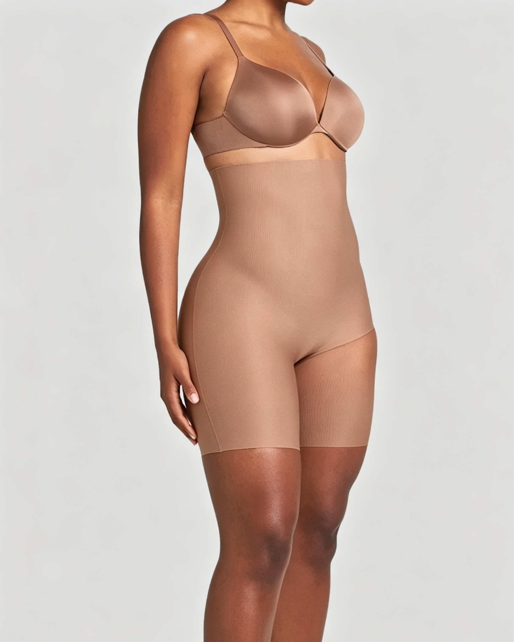 High Waist Tummy Control  Left Leg Solution Shapewear Shorts  - By Qivii