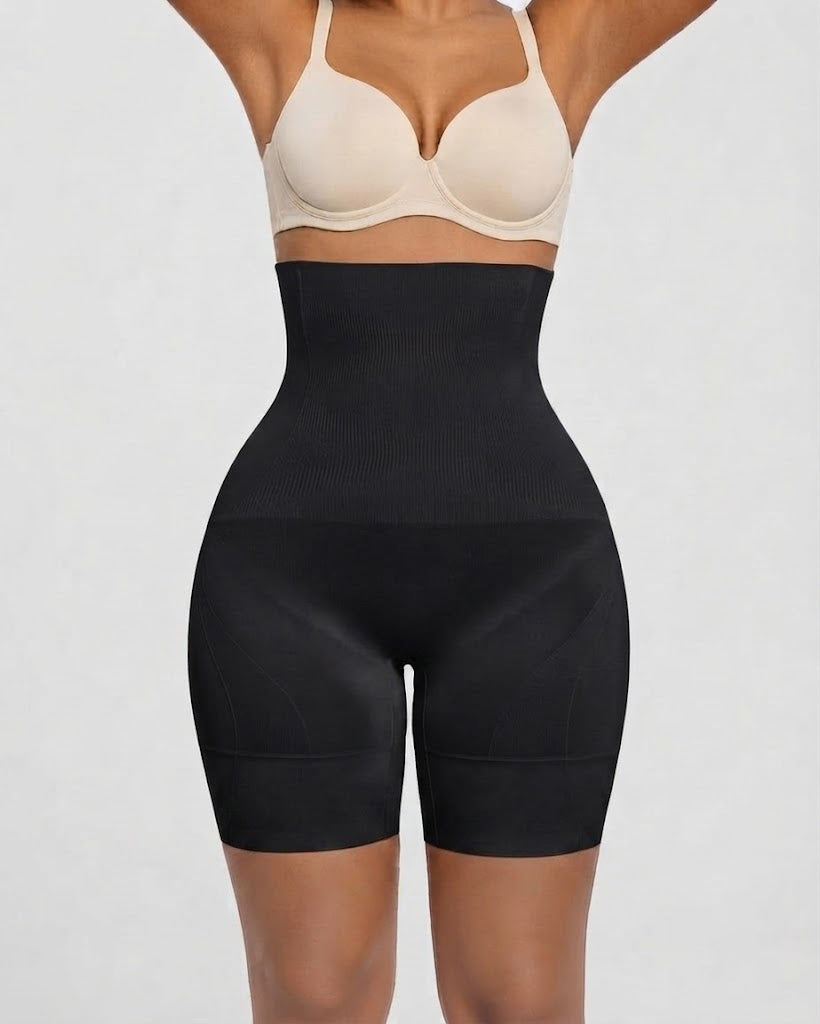 High Waist Wide Waistband Tummy Control Shaping Shorts Seamless Butt Lifter Thigh Shaper