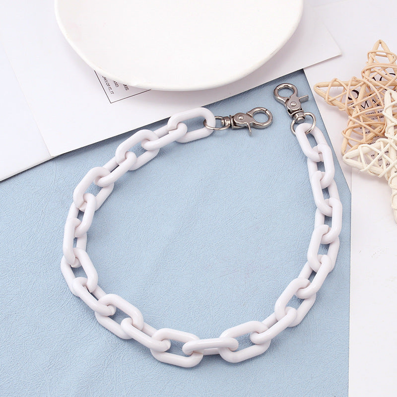 Ounamei Acrylic Chunky Bag Chain Strap – 50cm Lightweight Statement Purse Charm