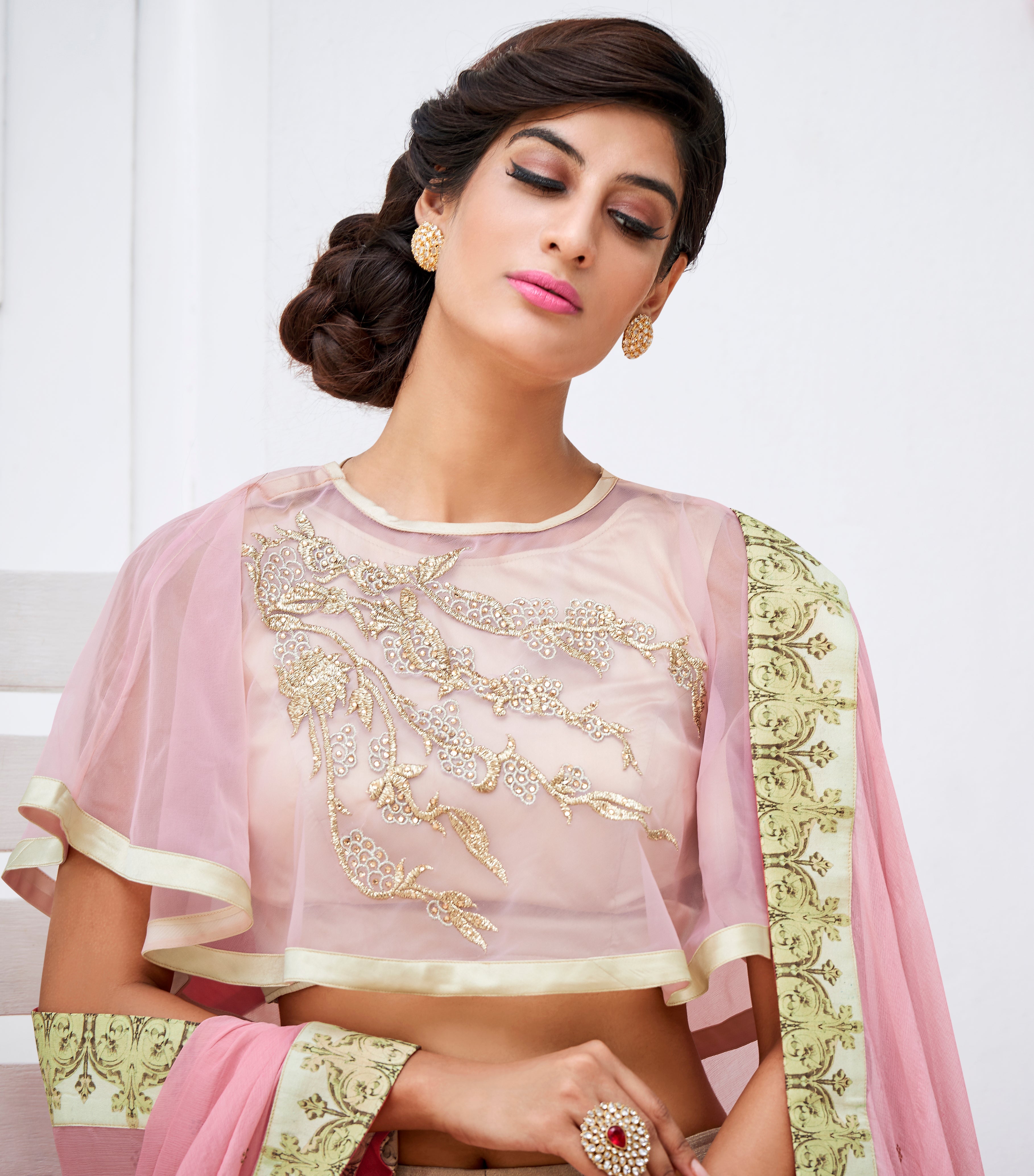 Classic Beauty: Khadi Mono Silk Lehenga - qivii