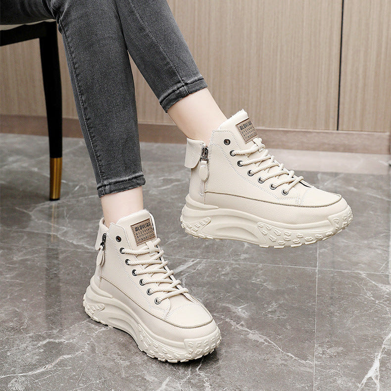 Women's Norevia Side-Zip High-Top Sneakers - Chunky Platform Shoes (US 4-10.5)