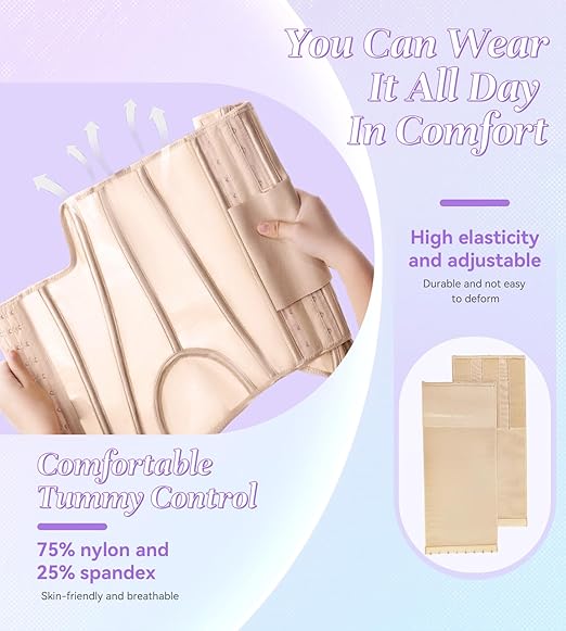 Shapshe® Women's Tummy Control Girdle Waist Trainer Workout Boned Waist Cincher Corset  - By Qivii