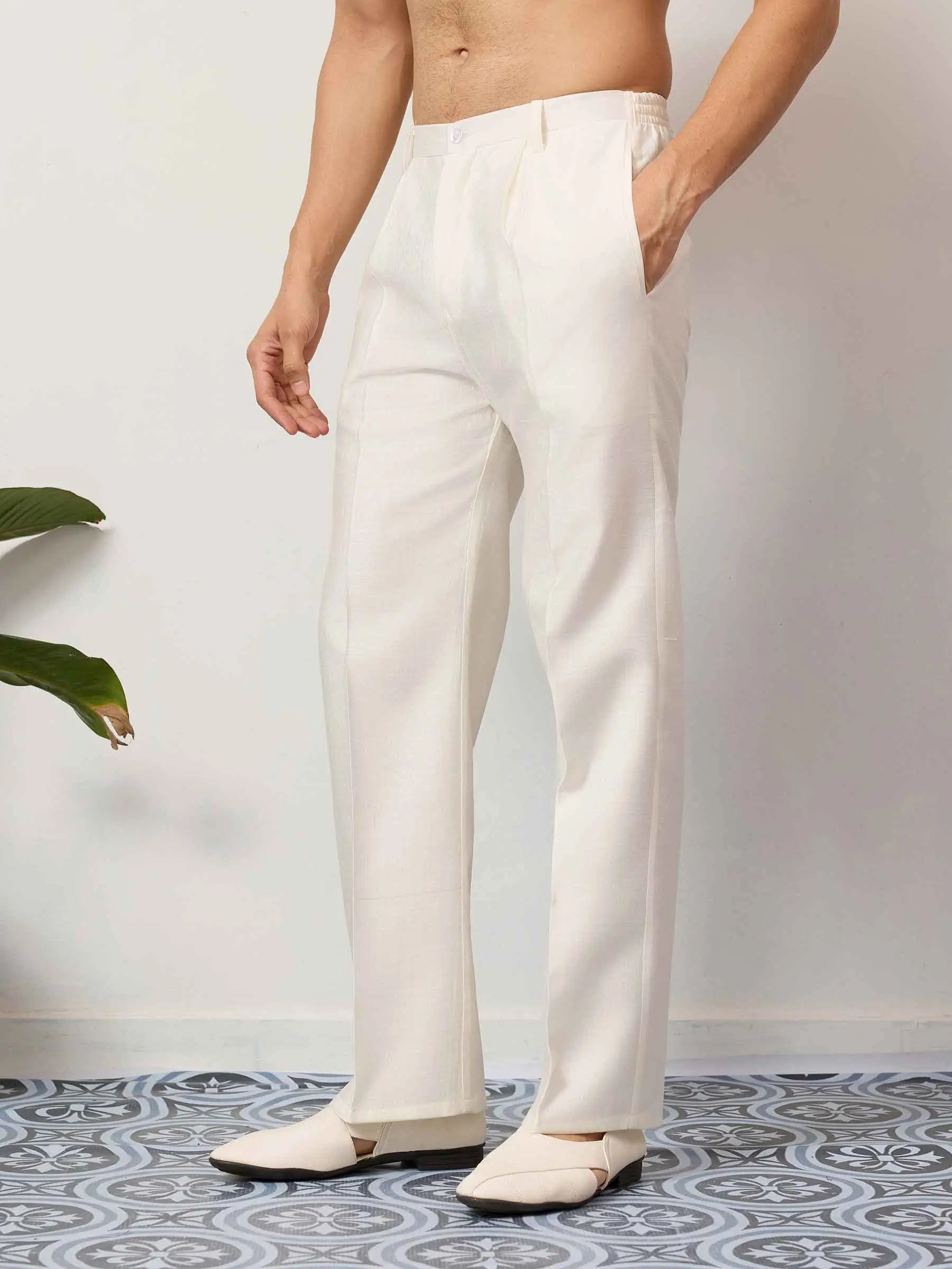 Beige Kurta Set With Embroidered Jacket