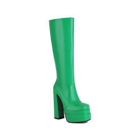 Women‘s PowerLift Platform Tall Boots – Side-Zip Statement Boots (US 3.5–11.5)