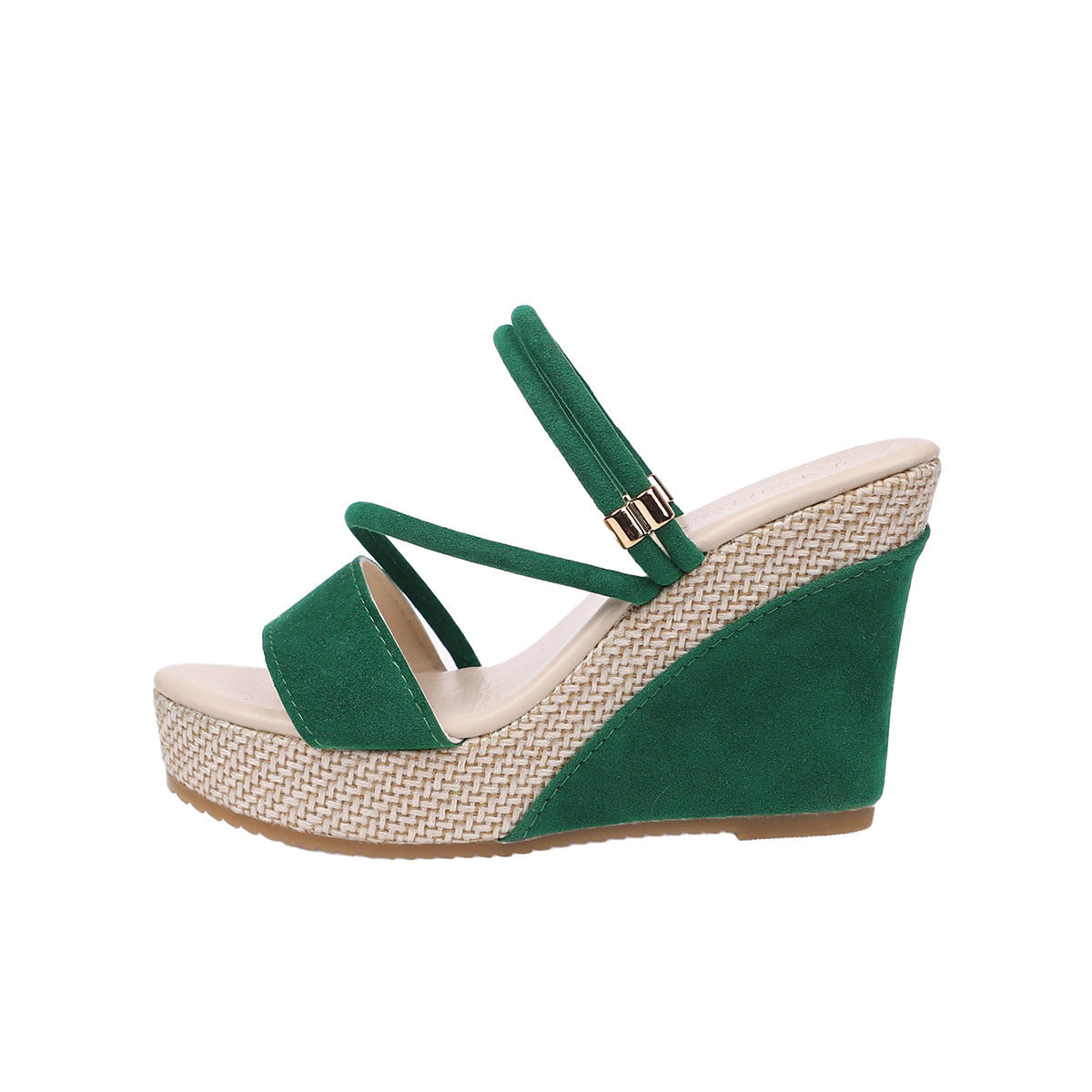 Women’s VelvetAir Ankle-Strap Platform Wedge Sandals – Breathable Suede Elegant Shoes (US 5–10.5)