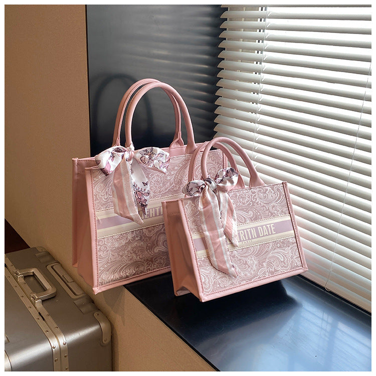 Women's Embroidered Commuter Tote Bag – Versatile Premium Shoulder Bag for Daily Errands, Shopping & Stylish Outings