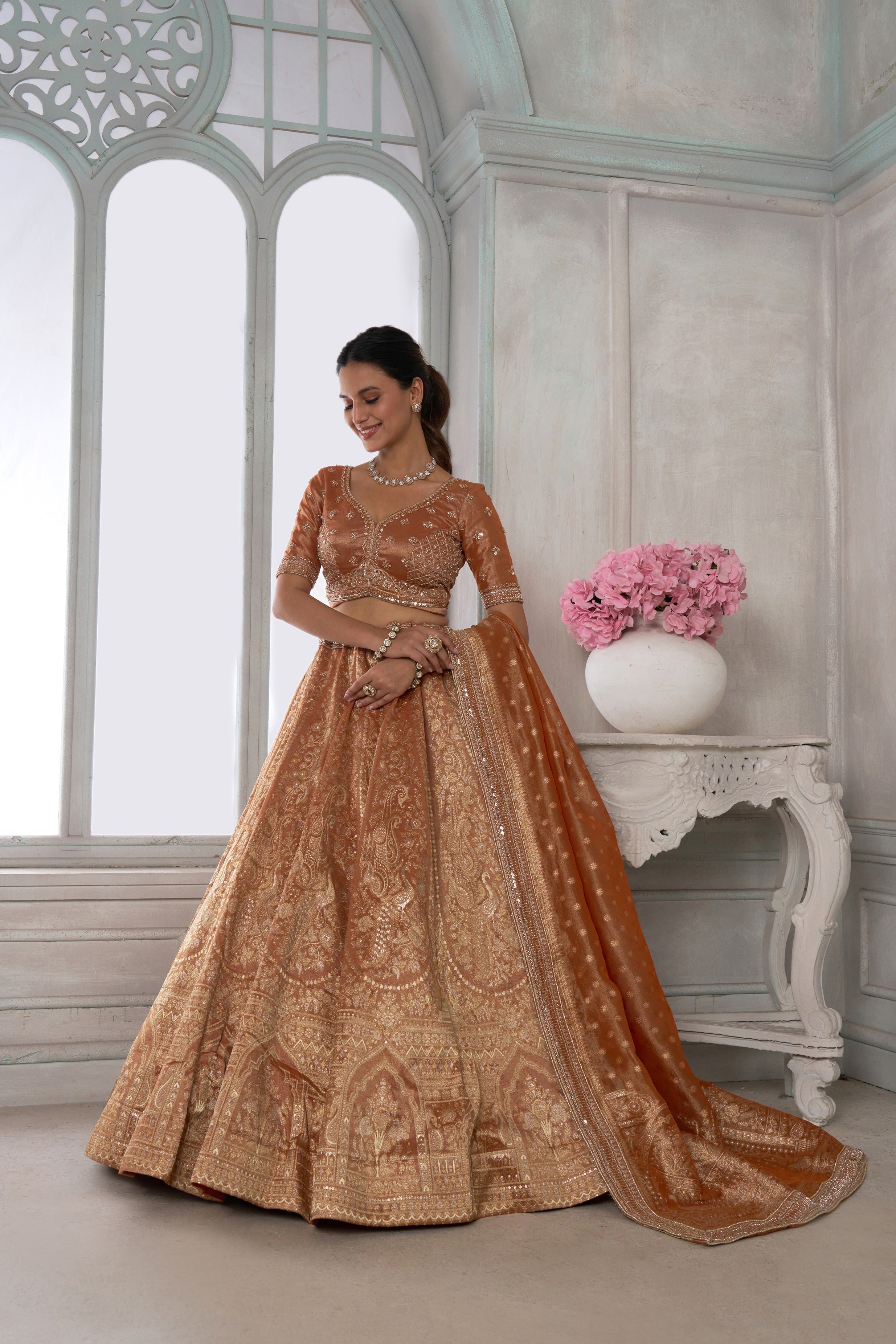Rust Royal Heritage  Lehenga