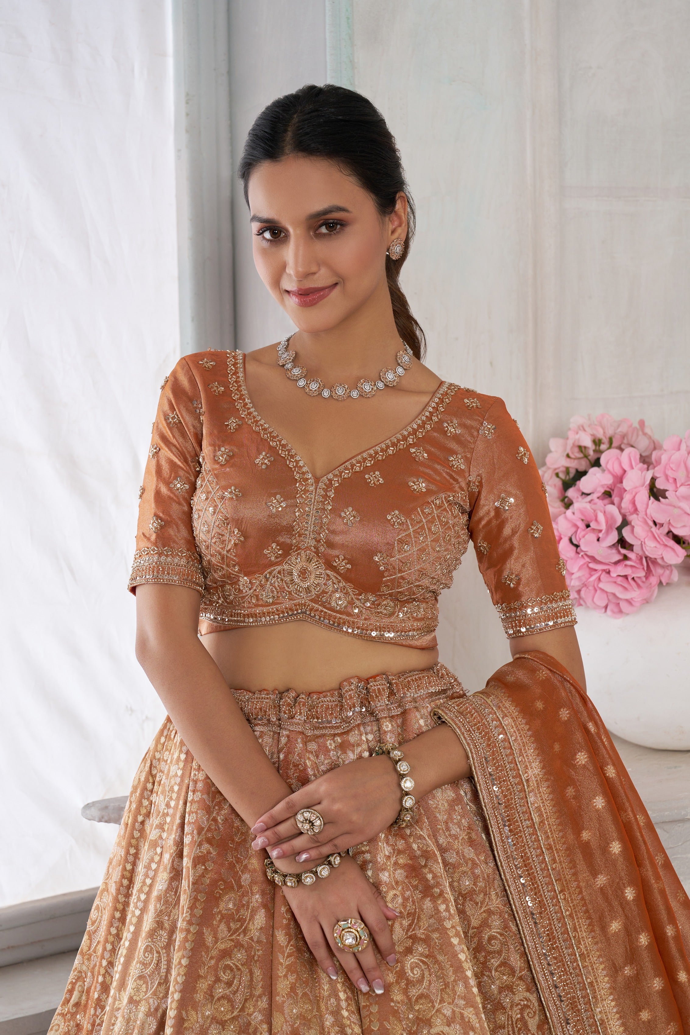 Rust Royal Heritage  Lehenga