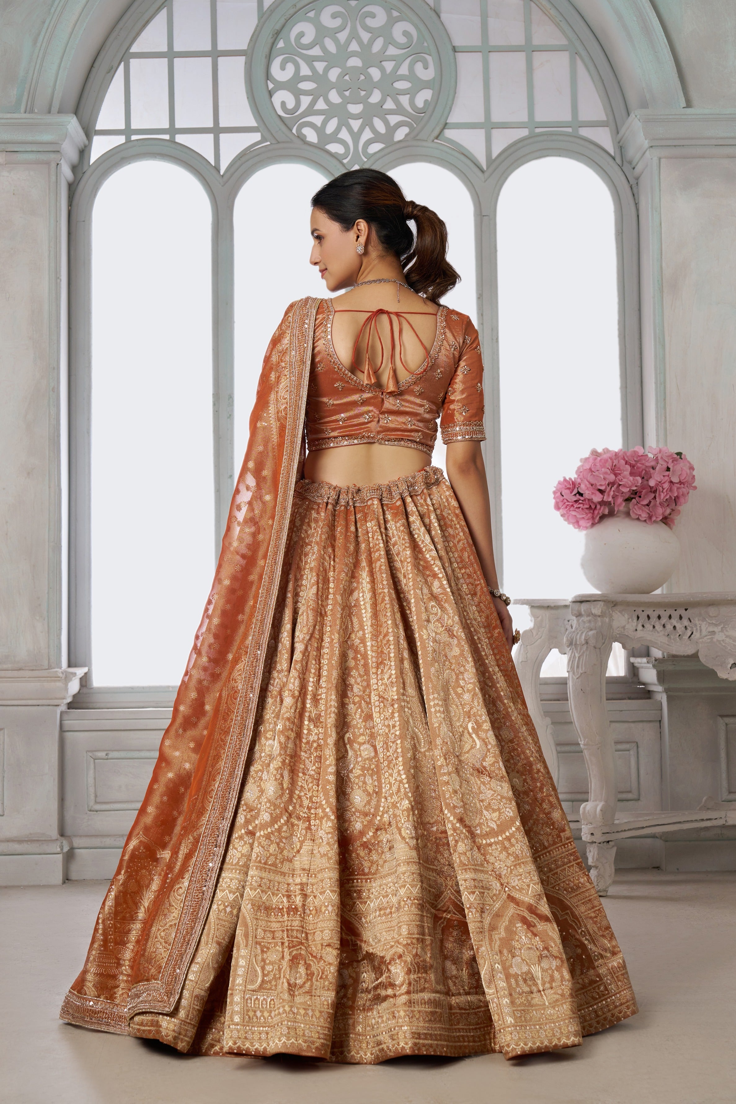 Rust Royal Heritage  Lehenga