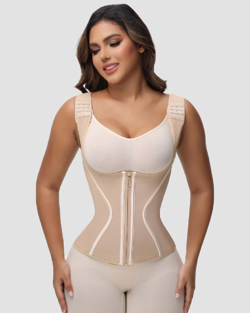 Shapshe® Fajas Colombianas High Compression Tummy Control Front Zipper Waist Trainer Vest