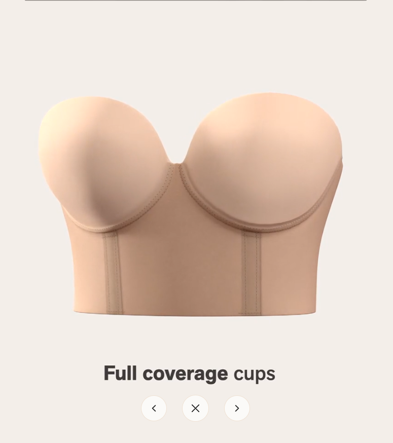 Strapless Full Cup Corset Shaping Bra  - By Qivii