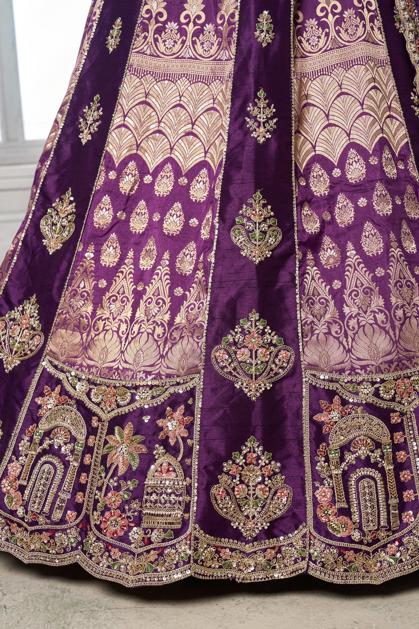 Premium Banarasi Lehenga Choli with Elegant Beads Work