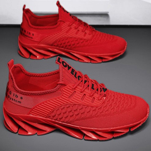 Men's AeroKnit Runner - Extended Fit Breathable Mesh - Platform Sneakers with Blade Sole & Maximum Cushion