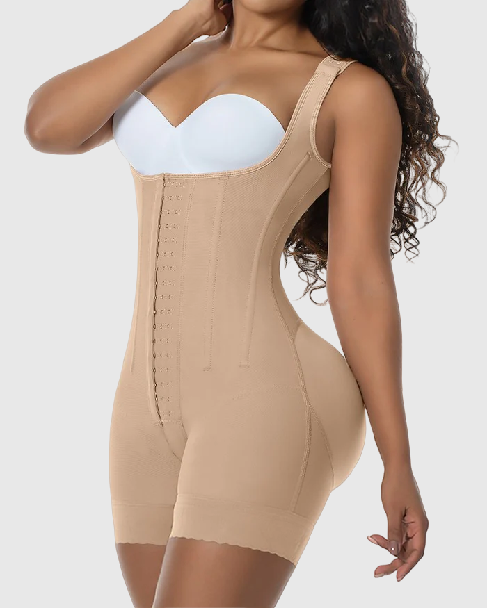 Shapshe® High Compression Open Bust Shapewear With Hook Shaper Slimming Bodysuit Tummy Control Fajas