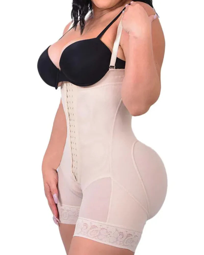 Shapshe® Tummy Control Body Shaper Butt Lifter Thigh Slimmer Faja Plus Shapewear with Zipper Crotch  - By Qivii