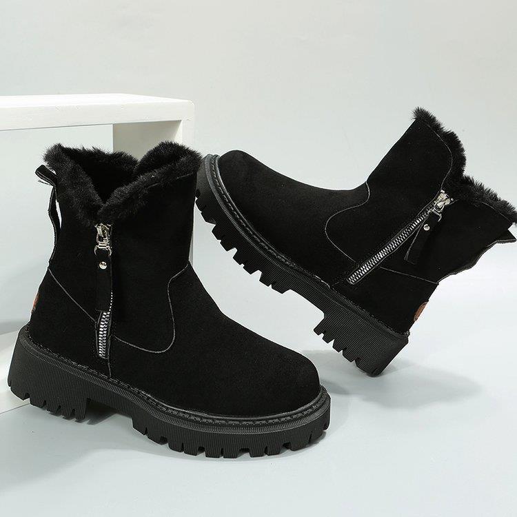 Women's Snowdrop Boots - Plush Lined Side Zip Ankle Boots (US 4-10.5)