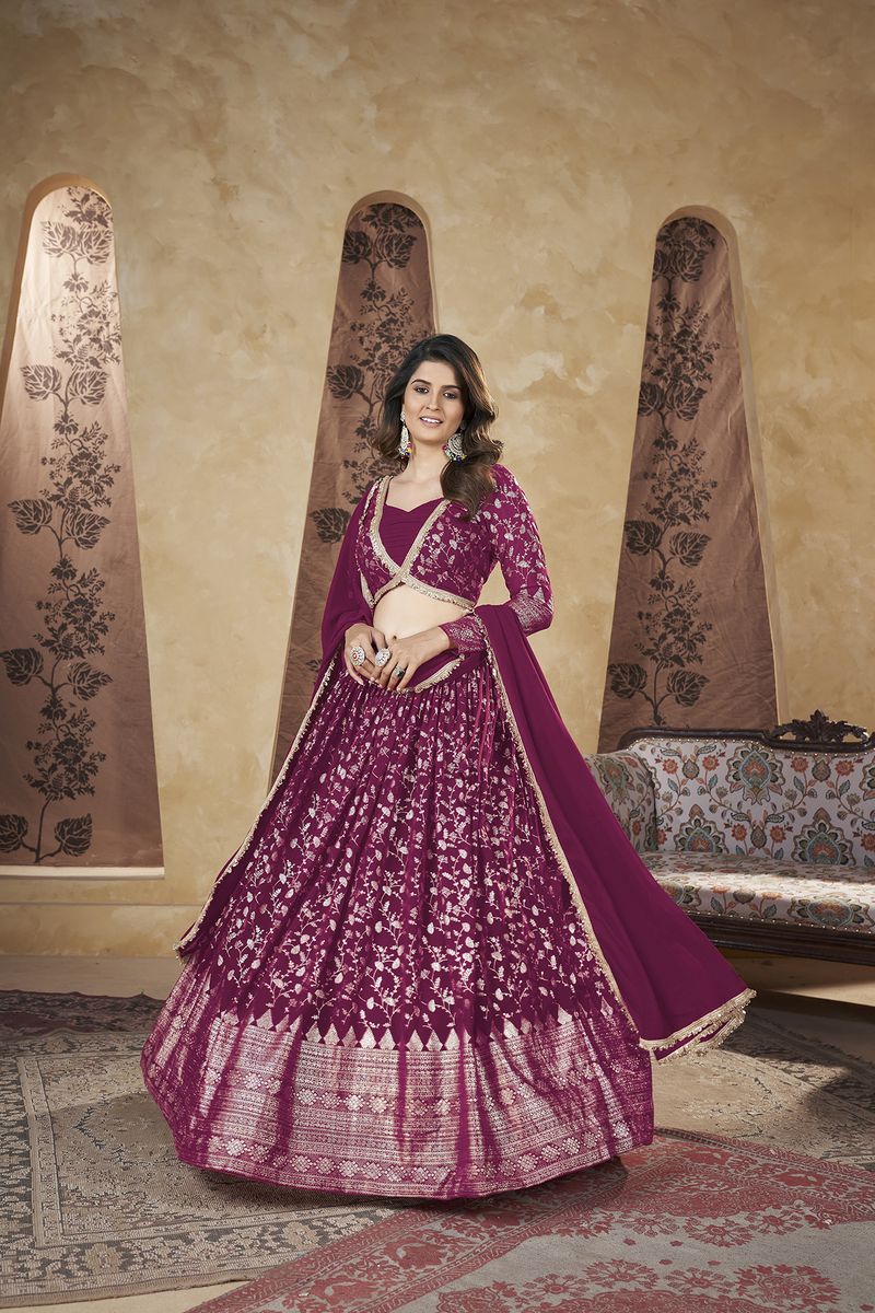 Pink Designer Lehenga Choli With Dupatta For Beautiful Women Collection