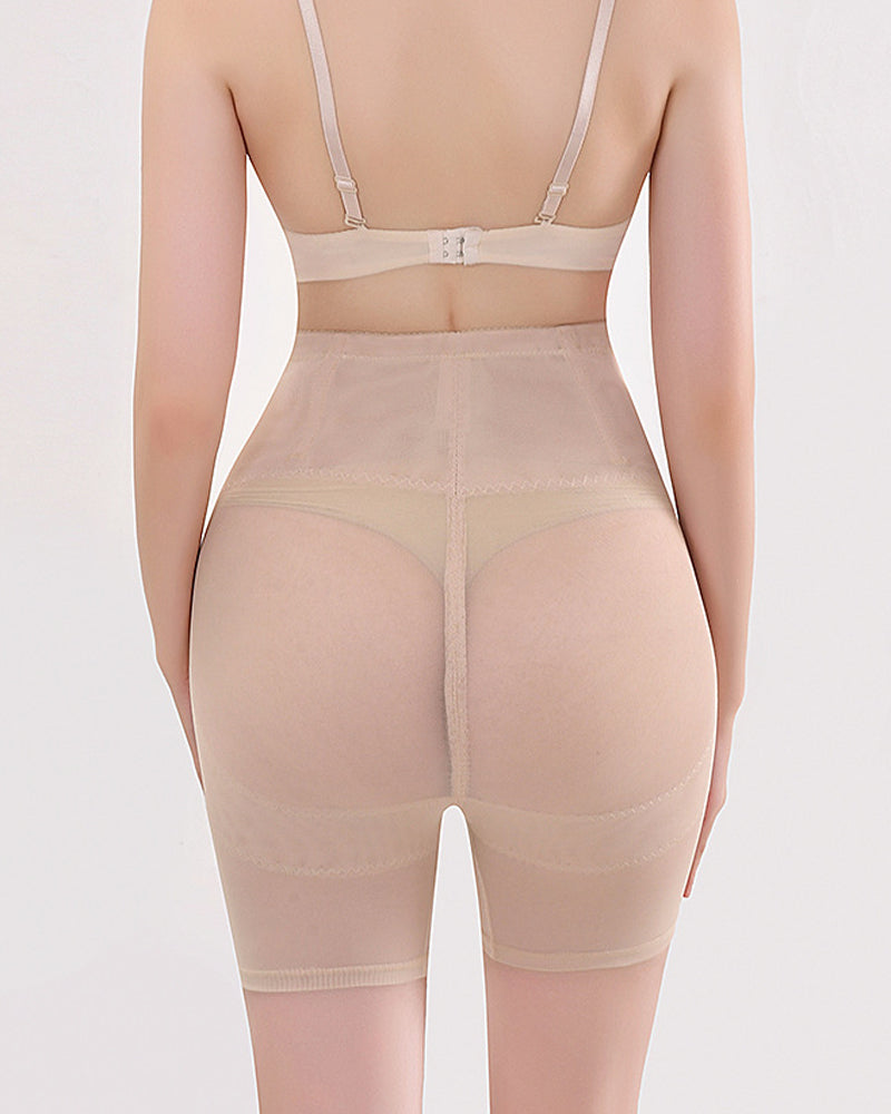 Mesh High Waist Tummy Control Underwear Postpartum Recovery Slimming Shaping Shorts  - By Qivii
