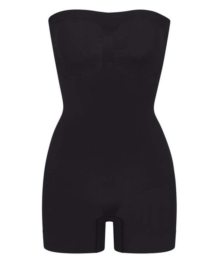 Slimming Sleeveless Bodysuit With Removable Shoulder Strap  - By Qivii