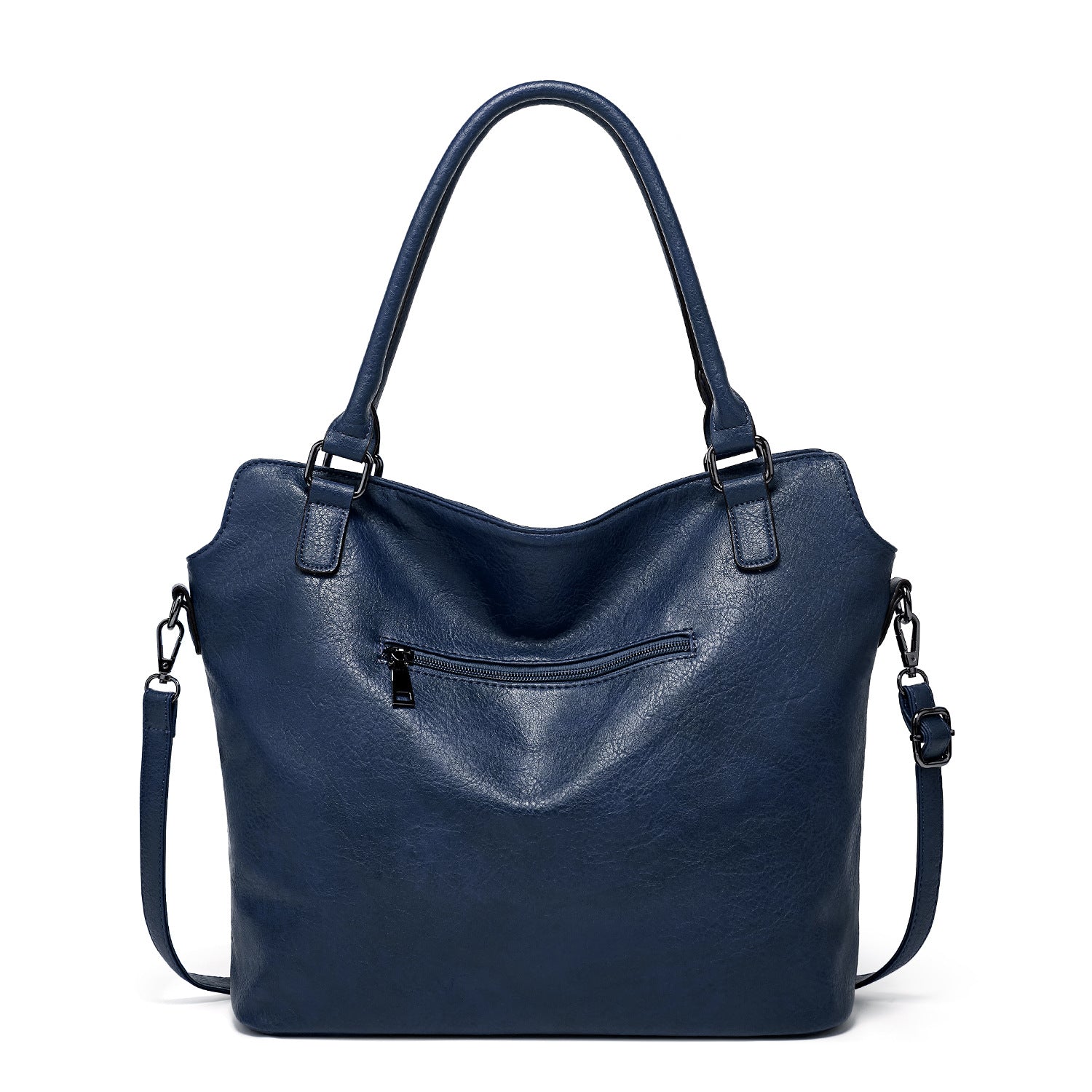 Ounamei Plaid Carry-All Hobo Tote Bag with Pouch for Women | PU Leather & Canvas Large-Capacity Shoulder & Crossbody Bag for Daily Use