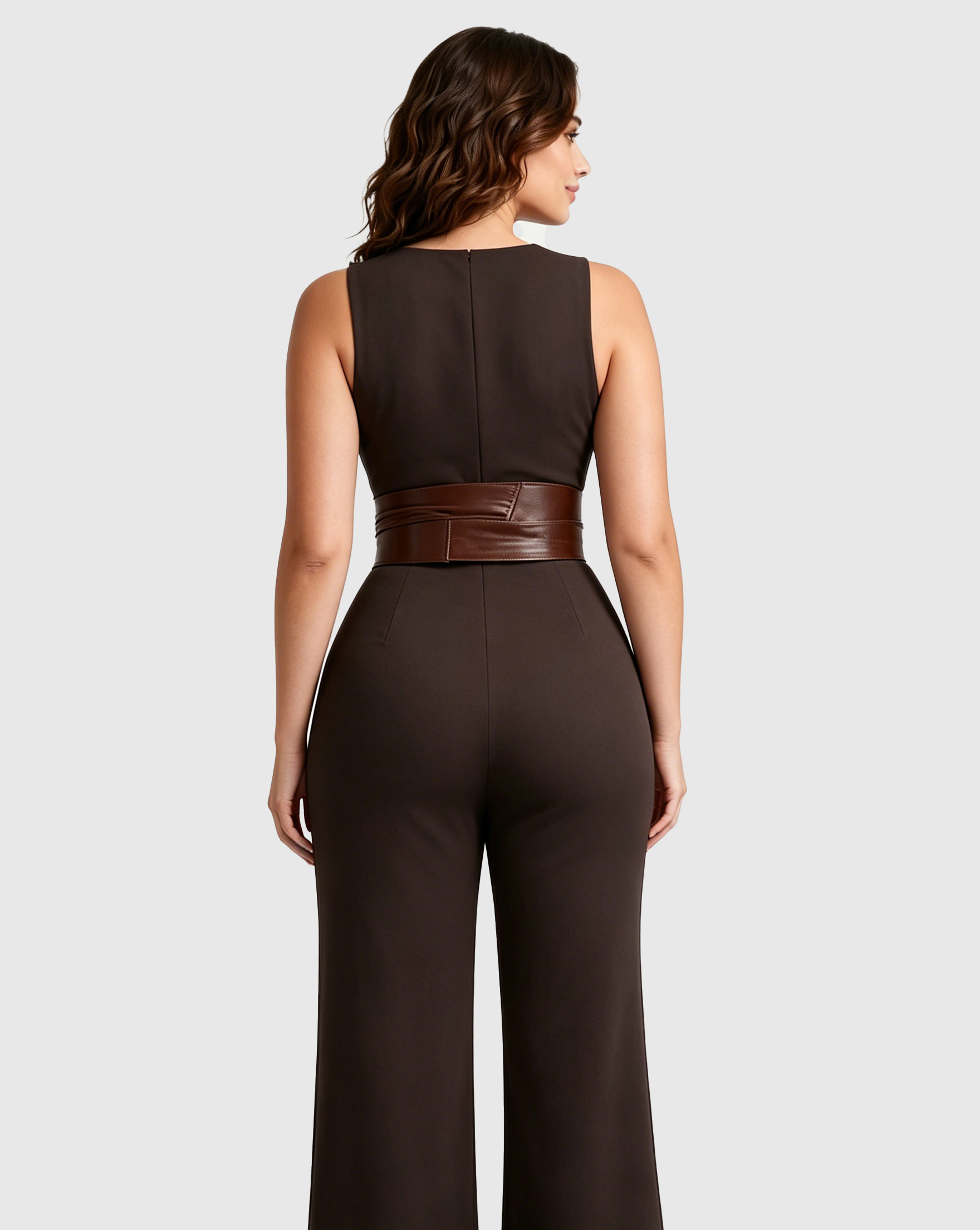 Wide Faux Leather Wrap Fringe Waist Belt Corset  - By Qivii