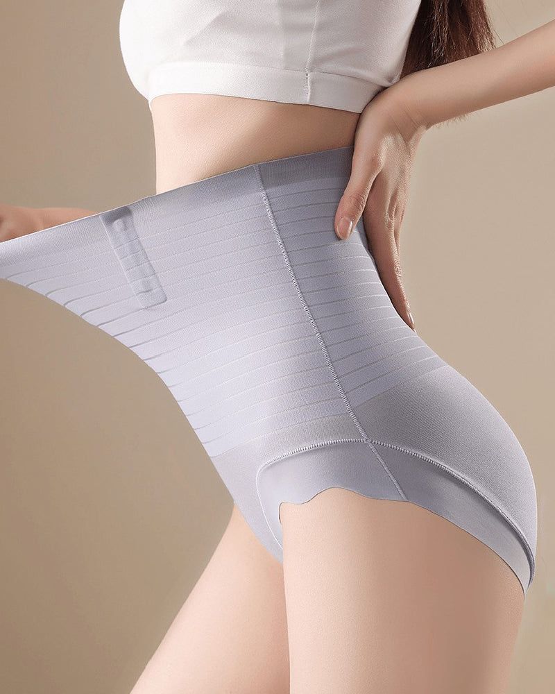 Ice Silk Seamless Tightening Waist Panties Hip Lift Breathable Shaping Briefs  - By Qivii