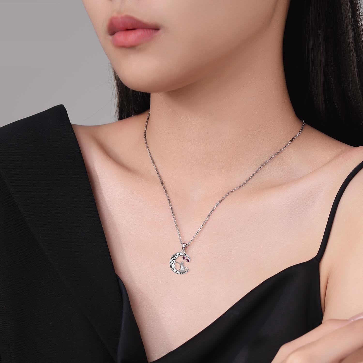 European And American Cat Pendant Necklace Women's High Sense