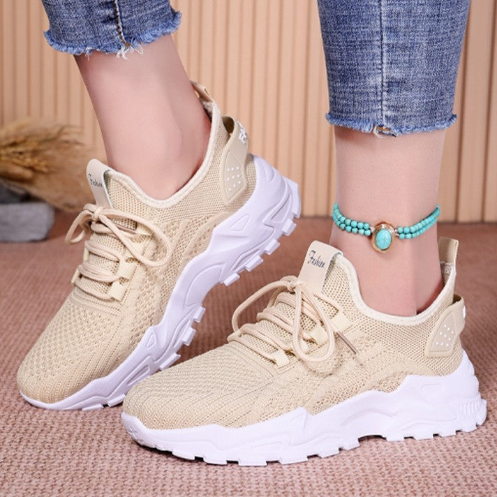 Women’s AirWeave Sneakers – Breathable Mesh Lightweight Flat Shoes (US 5–10.5)
